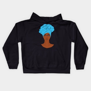 anime black girl baby blue 1 Kids Hoodie